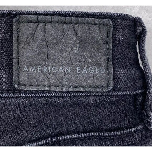American Eagle Jeans Size 0 Next Level Stretch Hi Rise Jegging Crop Black - Picture 4 of 9